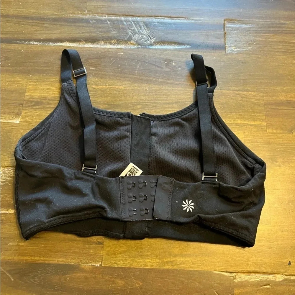 Athleta Front Closure Zip Snap Button Sports Bra … - image 2